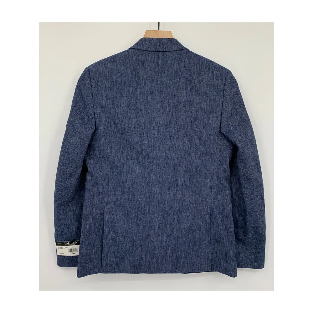 Ralph Lauren Blazer‎ Boys 14R Blue Linen Blend Bloxbury Formal Jacket Preppy NEW